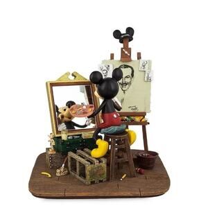Disney Walt Mickey Mouse Self-Portrait Figurine Disneyland Charles Boyer NIB